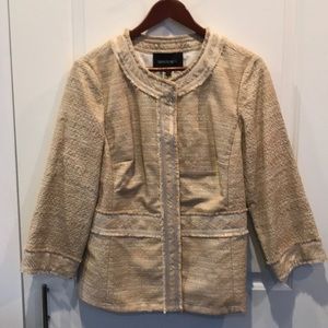 Lafayette 148 gold metallic threaded blazer